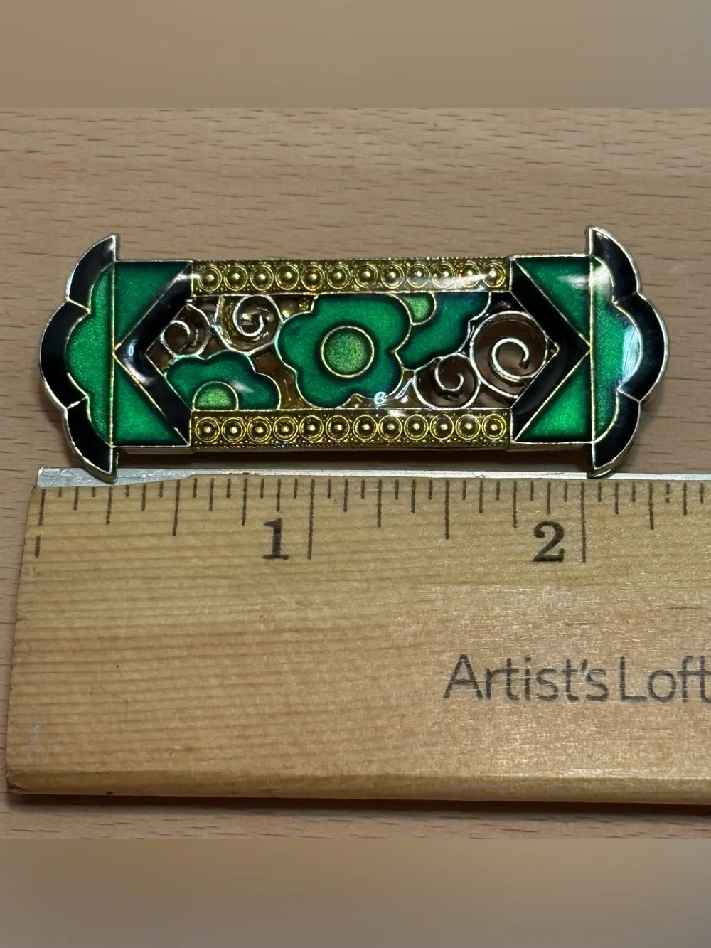 Unsigned Pierre Bex 1980’s Art Deco Geometric Floral Brooches Made in France